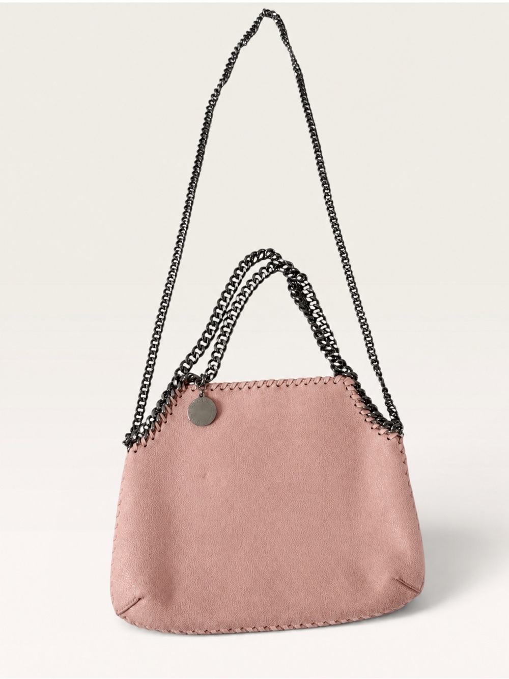 Stella McCartney Falabella Mini Fold Over Tote Pink Chain Crossbody